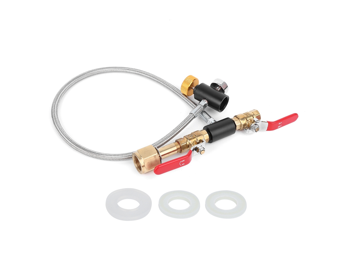 Kit Conector para Recarga de Tanque de CO2 com Mangueira PTFE 24 polegadas