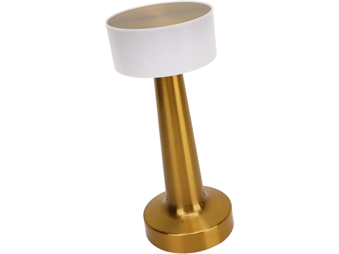 Luminária de mesa portátil, controle por toque, ajuste contínuo de intensidade, 3 núcleos de luz branca neutra, branca