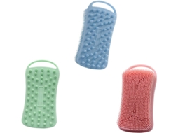 Lurelia Kit De 3 Escovas De Silicone Para Banho De Cuidado Corporal, Dupla Face, Pega Ergonómica E Massagem Suave, Uso Diário
