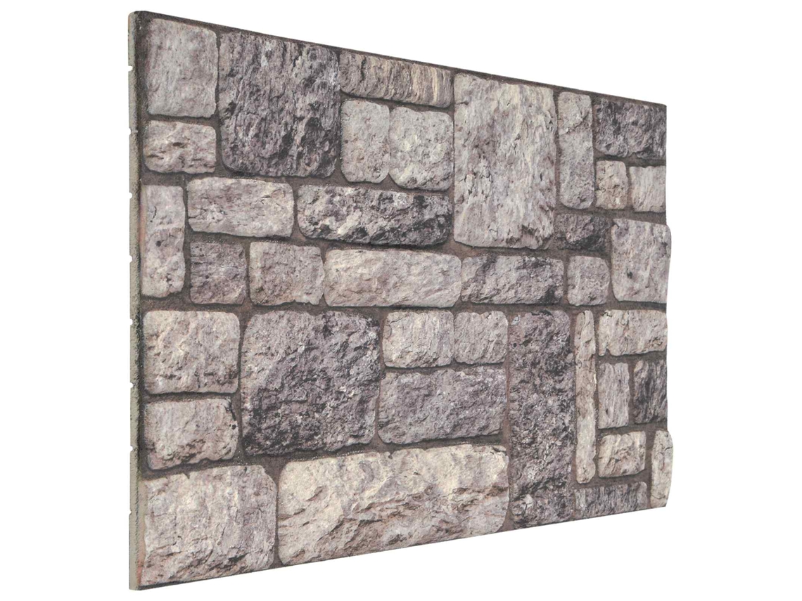 Vidaxl Painéis De Parede 10 Unid. 100 X 50 Cm Cinza E Branco
