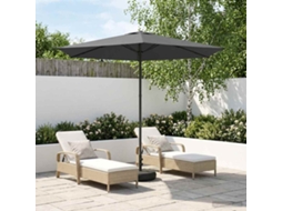 Vidaxl Parasol De Jardim Com Base 270 X 270 Cm Poliéster Retangular