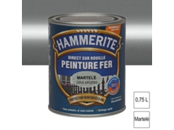 Ferro Martelado Hammerite 0,75l Cinza Prateado