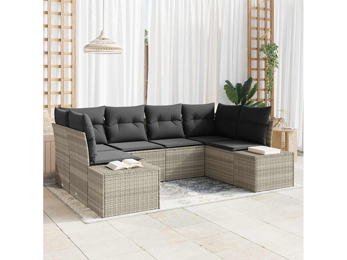 Vidaxl Conjunto De Sofá De Jardim 6 Unid. 6-número De Lugares