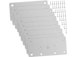 Placas De Reparo Armário Com Furos Porta Aço Inoxidável, 10 Peças