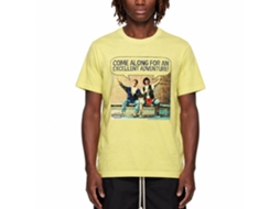 Rockinstone Bill And Ted Come Along Heather Yellow Adult T-shirt Size:l