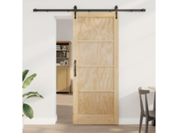 Vidaxl Porta Deslizante Orkdal 86 X 211 Cm Madeira De Pinho Maciça