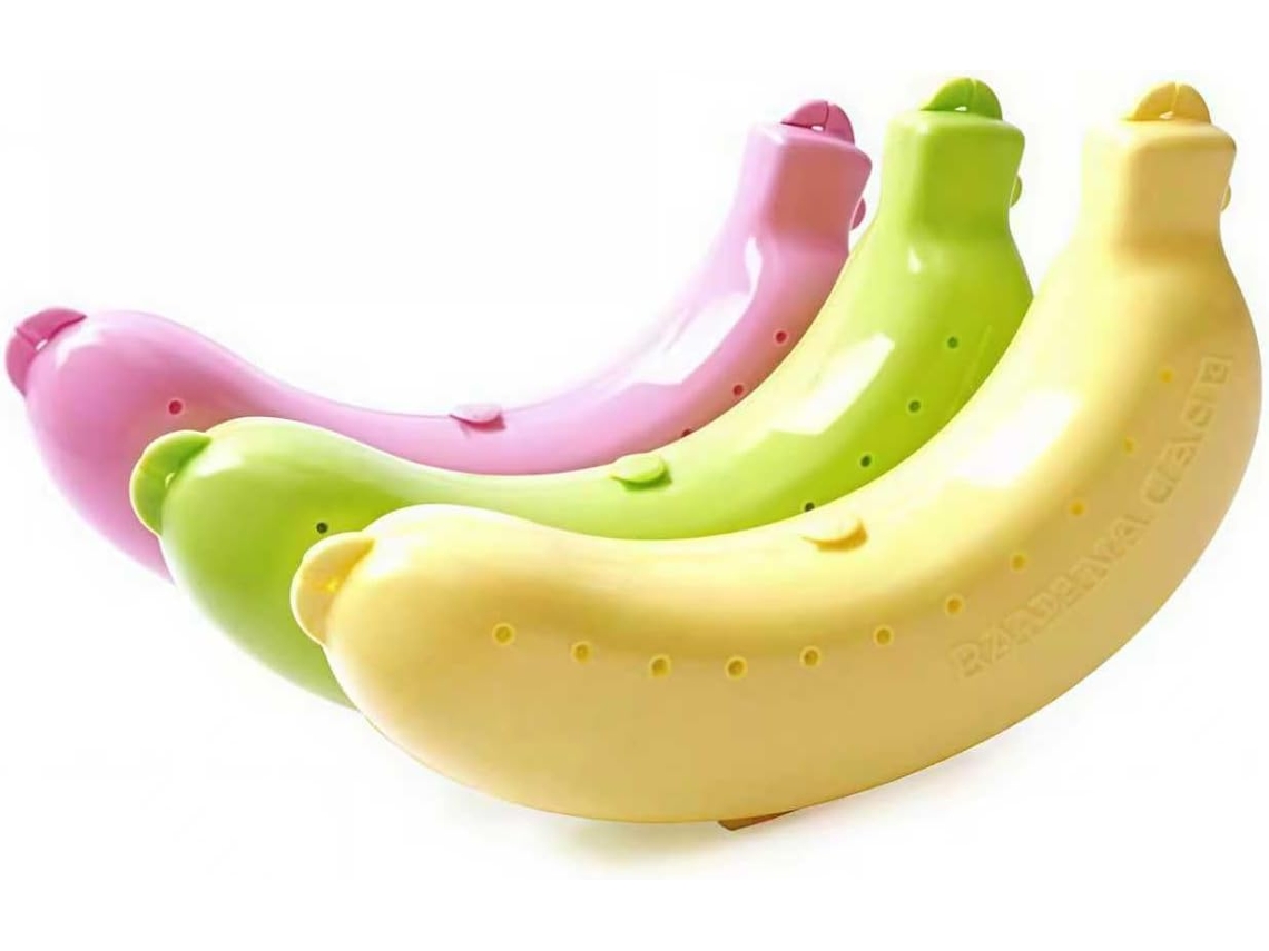 Porta, Bananas, Pacote Com 3 Unidades Em Cores Diferentes, Suporte Para Bananas Uso Externo