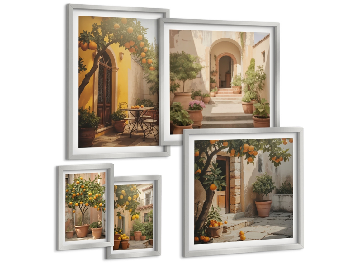Conjunto De Pinturas Encantadoras Ruazinhas Laranjas Espelharte (5 Peças)