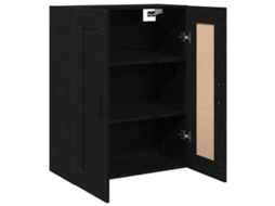 Vidaxl Estante De Parede Carvalho Preto 69,5 X 34 X 90 Cm