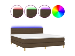 Box Spring Bed, Box Spring Beds Vidaxl Marrom Tecido (160 X 200 Cm)