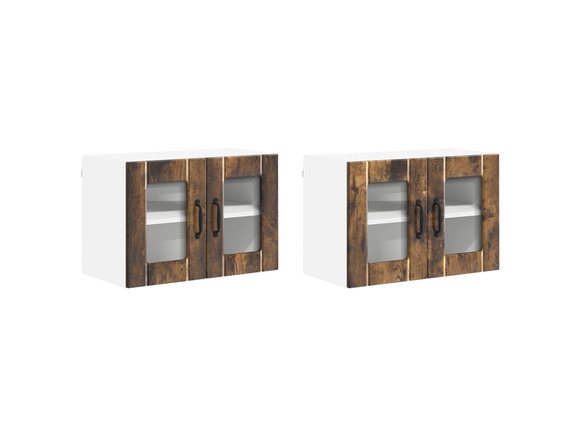 Conjunto de Armário de Cozinha 2 Pcs Carvalho Defumado com MAISON EXCLUSIVE (60x31x40 cm)