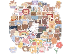 Adesivos Fofos De Urso Coreano Para Presente Para Meninas, Crianças E Adolescentes, 102 Unidades/pacote, Adesivos Pequenos Kawaii Aquaforge