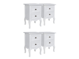 Nightstand, Nightstands Vidaxl Branco Madeira (n/a)