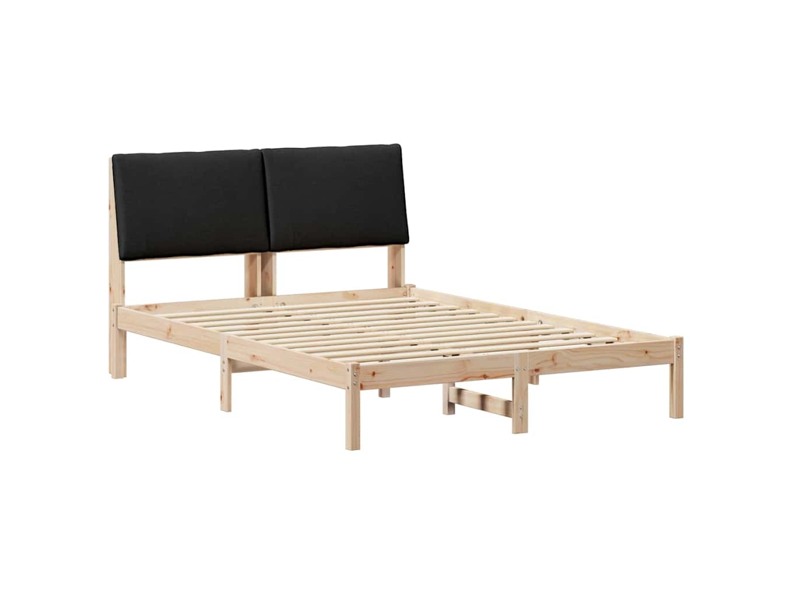 Conjunto 1 Estrutura Da Cama Vidaxl Castanho Madeira De Pinho Maciça (150 X 200 Cm)