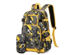 Mochila Escolar Prática Com Estojo Para Lápis, Mochila Grande Para Estudante, Mochila Para Laptop Com Vários Bolsos, Preta, Tamanho P.