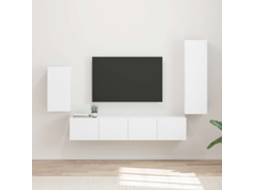 Vidaxl Conjunto De Móvel De Tv 4 Unid. Branco Derivados De Madeira
