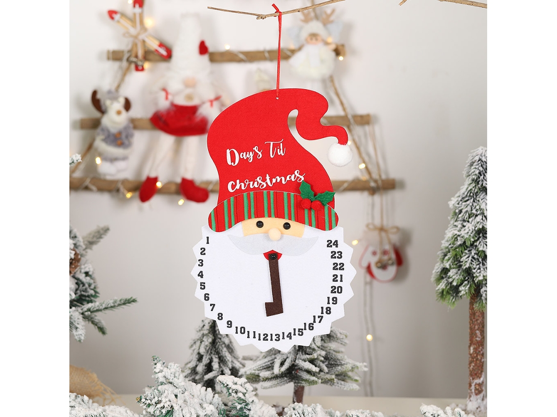 Boneco de Neve Papai Noel Contagem Regressiva para O Calendário de Natal