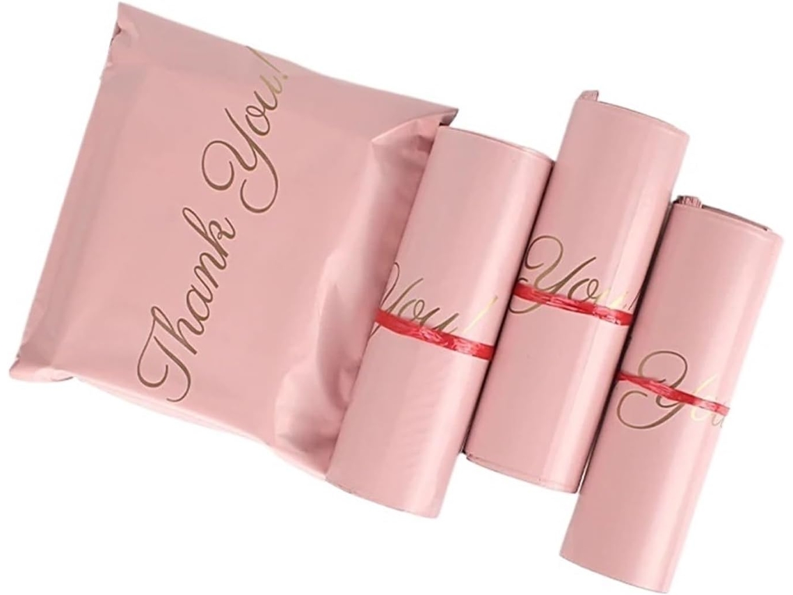 Sacs Postaux, Lote De 10 Sacs D'expédition En Plastique Rose, Tailles Variées(25x35cm)