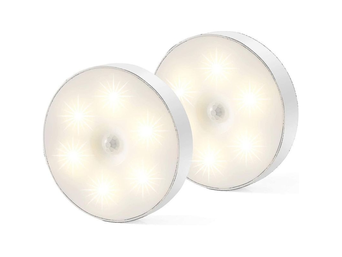Luz Noturna Led Com Sensor De Movimento, Recarregável Magnética, Adesivo, Usb, Para Interiores