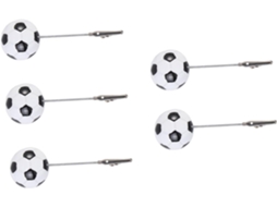 Conjunto De 5 Prendedores Fotos Toyvian Em Resina E Metal Com Design Bola Esportiva, Criativos E Delicados