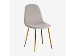 Sklum Pack De 4 Cadeiras De Jantar Glamm Poliéster     Dourado                  Velluto Toupeira                               Veludo