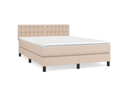 Box Spring Bed, Box Spring Beds Vidaxl Marrom Couro Artificial (140 X 200 Cm)