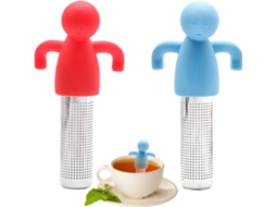 2 Infusores De Chá, Aço Inoxidável E Silicone De Qualidade Alimentar