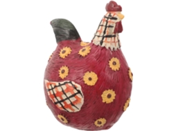 Estátua de Galinha em Resina. Figura de Galinha de Páscoa Robusta e para Decoração Criativa em Casa e no Escritório. CHABERLU