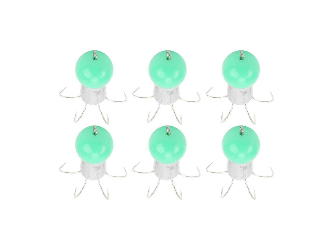 Isca Artificial Lula Aço Inox 6 Agulhas Verde Esmeralda