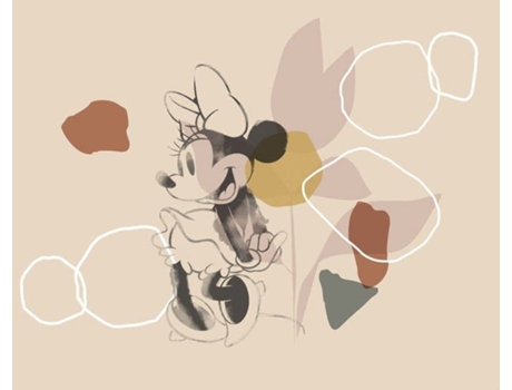 Iadx7 047 Papel De Parede Fotográfico Não Tecido Disney Minnie Soft Shapes 350 X 280 Cm Komar