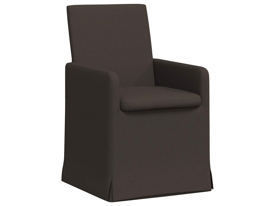 Conjunto 2 Cadeiras De Jantar Vidaxl Cinzento Linho (57 X 67 X 95 Cm)