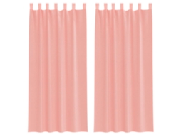 Voile Curtain, Voile Curtains Vidaxl Cor-de-rosa Tecido (140 X 245 Cm)