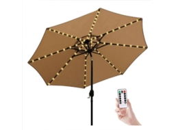 Guarda-Chuva de Pátio Luzes de Corda Alimentadas Por Bateria 8 Modos de Controle Remoto para Guarda-Sol de Acampamento de Praia
