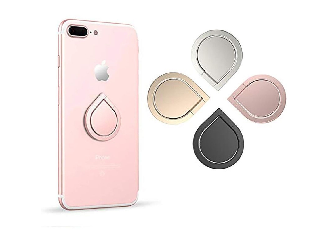 2026 suporte Anel Rotativo 360° para Celular de Metal com 4 Unidades em Kit 2025