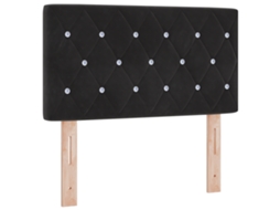 Conjunto 1 Cabeceira Led Vidaxl Preto Veludo (80 Cm)