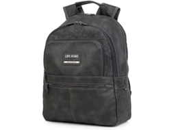 Mochilas LOIS Casual Couro PU (38 x 30 x 12 cm - Cinzento)