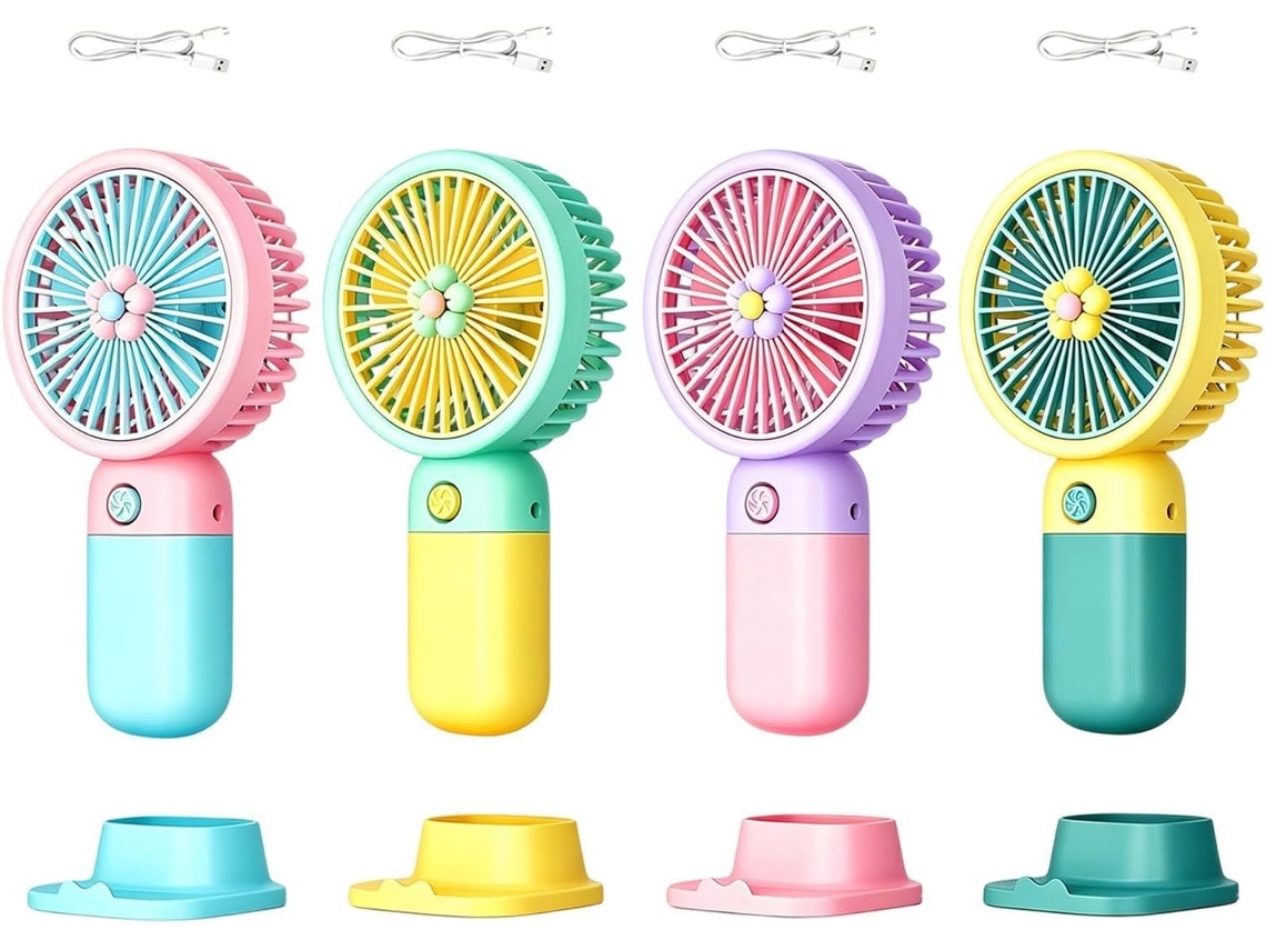 Ventilador De Mesa Silencioso Com 3 Velocidades E Duas Cabeças, Fluxo