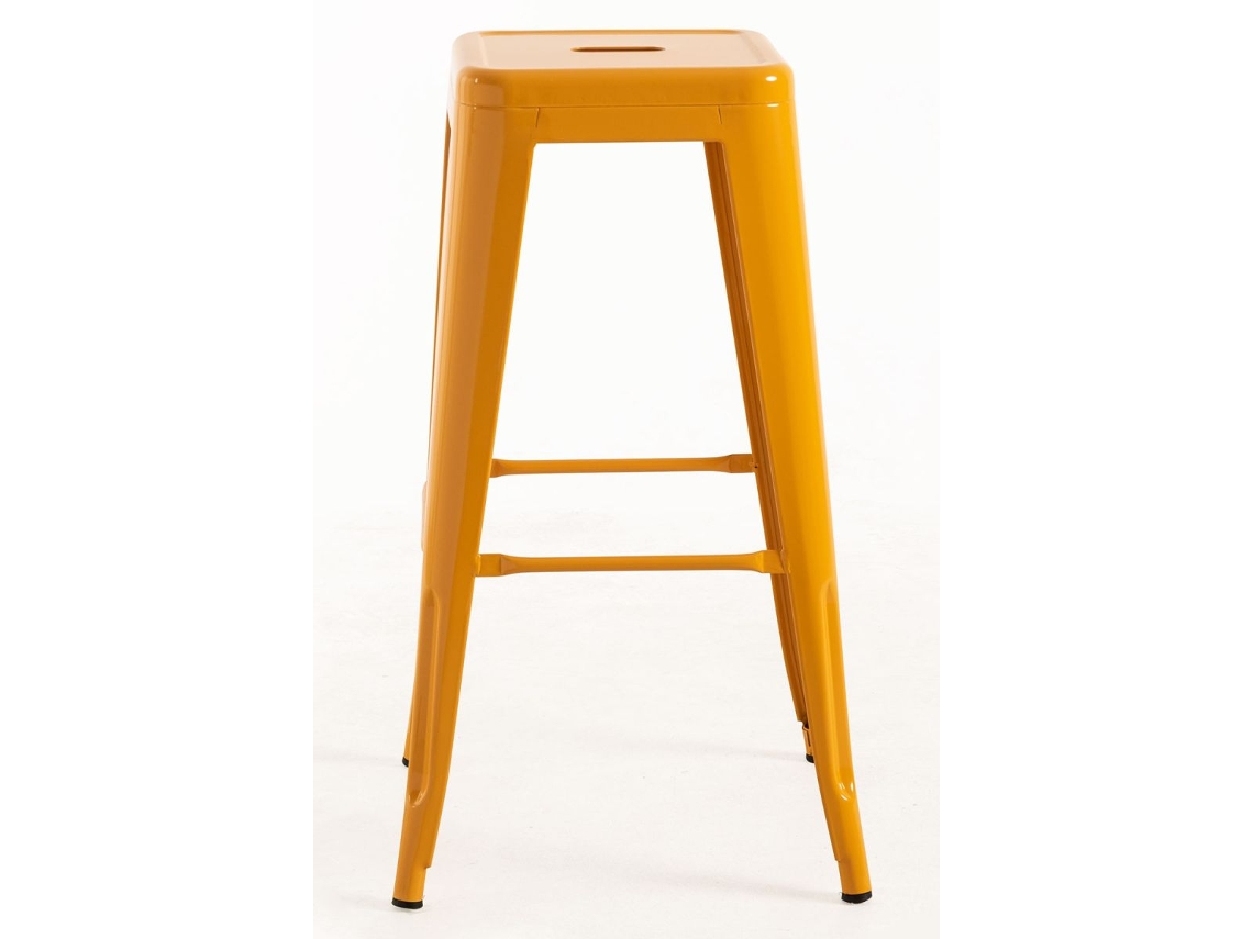 Pack 4 Bancos Torix Altos 76 Cm - Açafrão Laranja