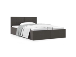 Bed Frame, Bed Frames Vidaxl Cinzeto Tecido (120 X 200 Cm)