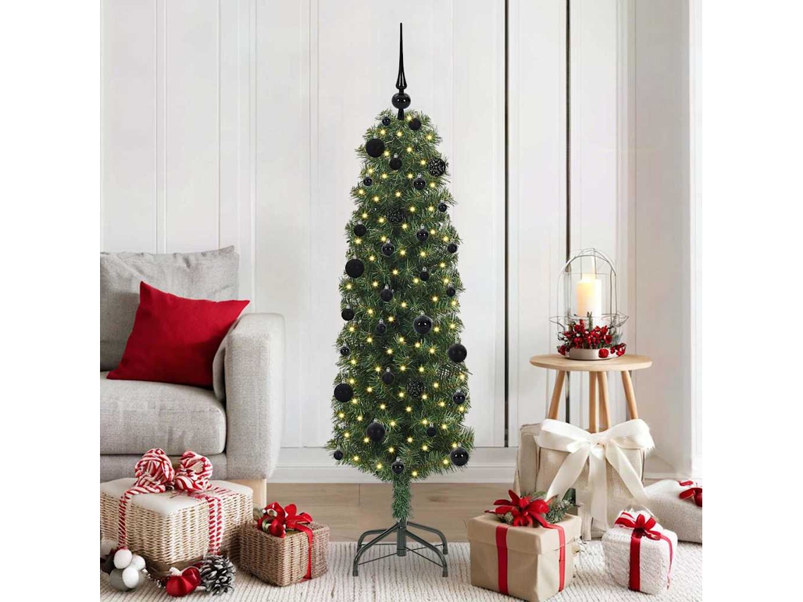 Vidaxl Árvore De Natal Artificial Verde 150 Cm Pvc E Aço E Plástico
