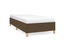 Estrutura de Cama Tecido Castanho Escuro MAISON EXCLUSIVE (90x190 cm)