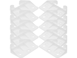 Galpada Conjunto De 20 Corrediças Para Gavetas Cômoda, Design Ergonômico E Confiáveis, Em Pp Branco