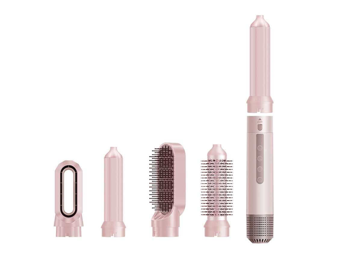 Secador de Cabelo Multifuncional 5 em 1, 1200 W, 6 Configurações de Temperatura, Secagem Rápida para Uso Doméstico.