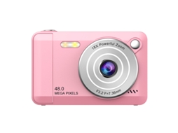 Câmara Digital Tela Hd De 2,4 Polegadas, Zoom De 18x Com Luz De Preenchimento (rosa) Cuich
