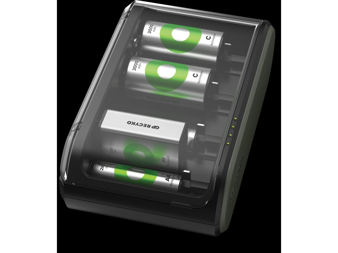 Carregador De Pilhas Universal Gp, Aa 9v/c/d Usb
