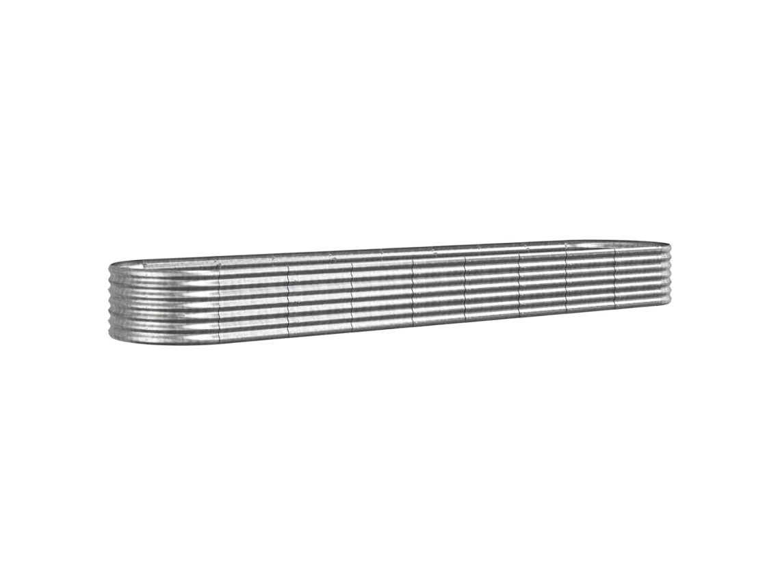 Garden Raised Bed, Garden Raised Beds Vidaxl Prateado Aço (368 X 80 X 36 Cm)