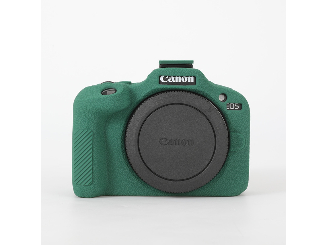 Capa para Canon Eos R100 Acessórios de Câmera em Silicone Textura de Lichia CUICH (verde)