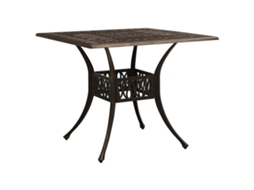 Conjunto 1 Mesa De Jardim Vidaxl Marrom Alumínio (90 X 90 X 73 Cm)