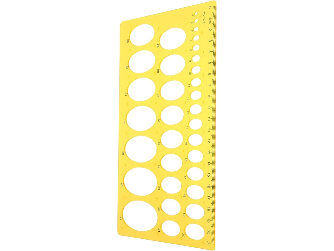 Régua Multifuncional De Plástico Transparente Para Gabaritos Desenho