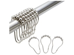 Anéis de Cortina Nova Line, aço inox, para barras de chuveiro | S/MARCA